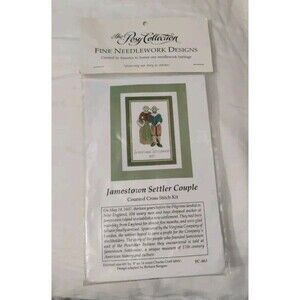 Posy Collection PC463 Jamestown Settler Couple Counted Cross Stitch Sealed Kit